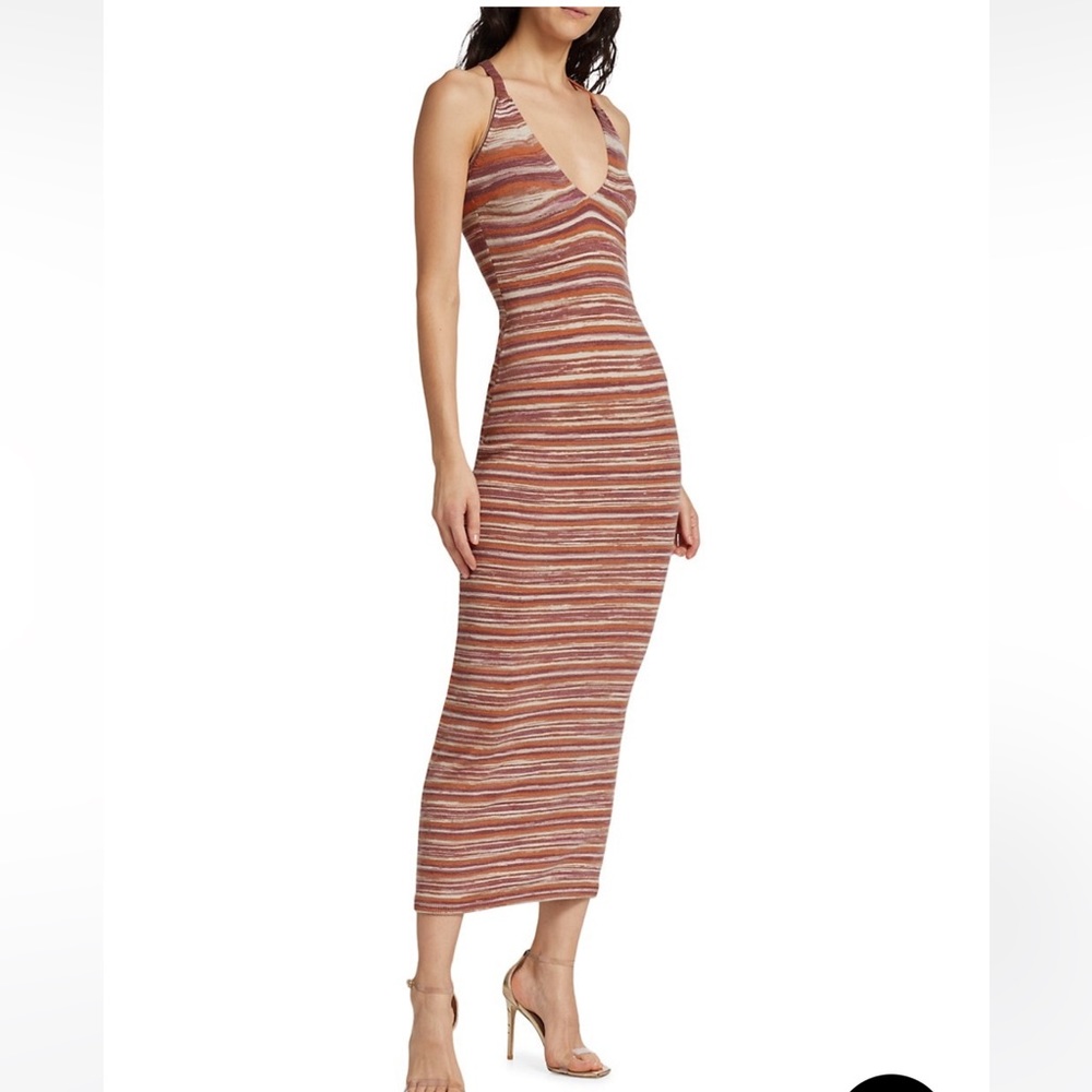Ronny Kobo Daylann Striped Knit Maxi Dress